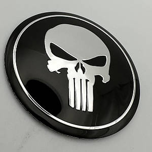 Наклейка для ковпачків із логотипом PUNISHER карач 56 мм череп