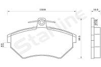 Тормозные колодки дисковые VW GOLF (1H1) / VW POLO (6N1) 1988-2009 г.