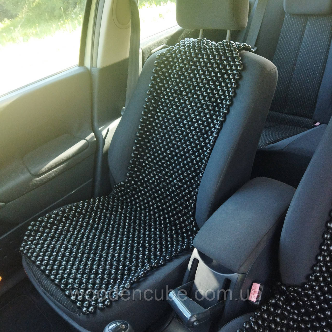 Массажёр деревянный Накидка на сиденье авто Черная 125*48*37 см. (ID ...