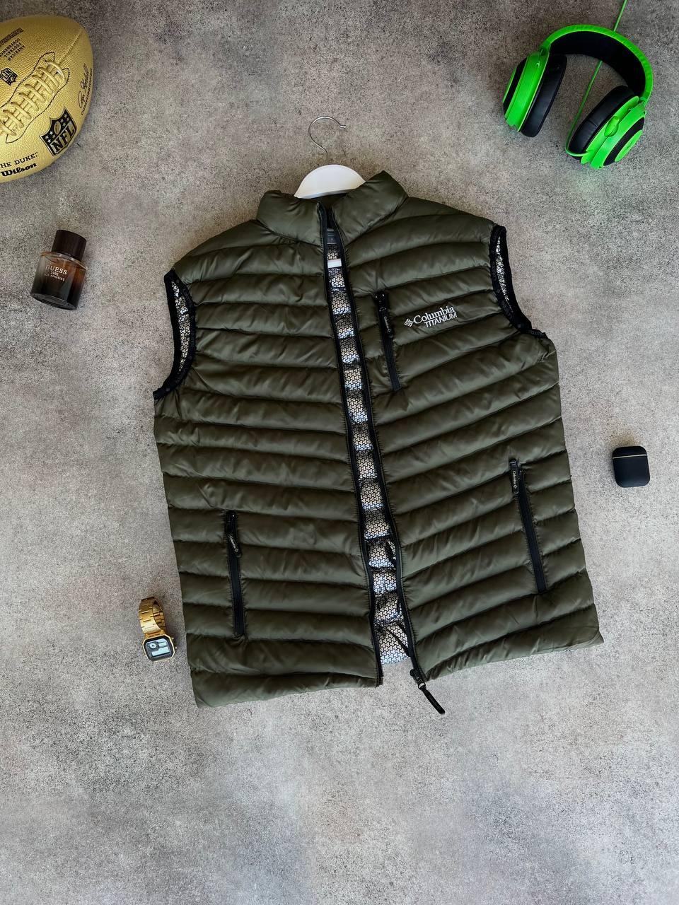 Чоловічий жилет Columbia Titanium M1653 хакі, фото 1