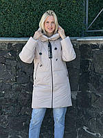 Жіноча зимова куртка середньоі довжини Towmy Біо пух