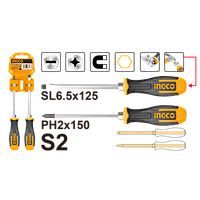 Набор отверток 2шт. INGCO INDUSTRIAL