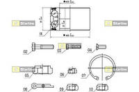 Подшипник колесный VW GOLF (1H1) / VW PASSAT (33B) / VW SANTANA (32B) 1972-1999 г.