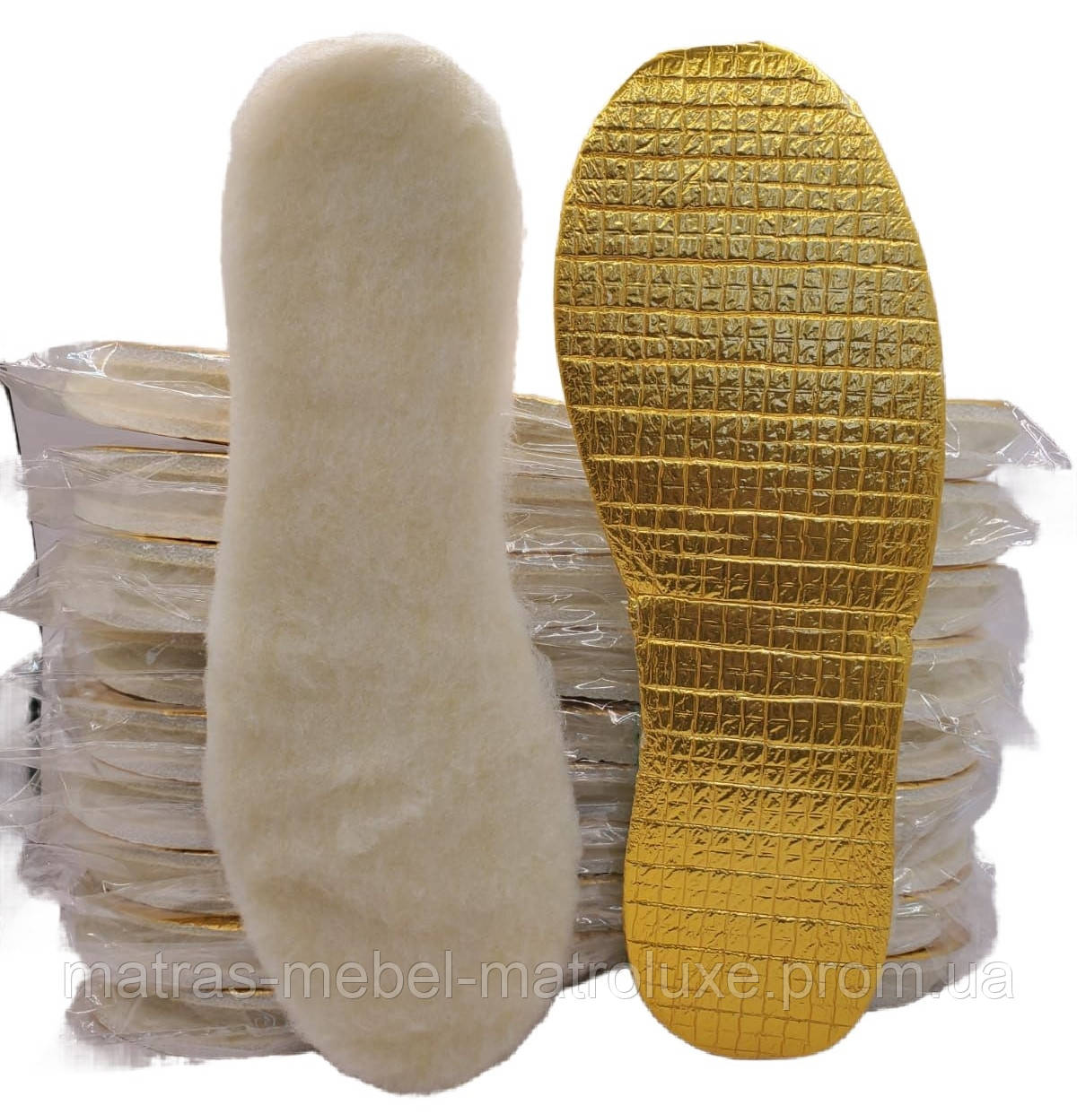 Устілки золото + ізолон + хутро (5 пар по 26 грн. одного розміру 36-39