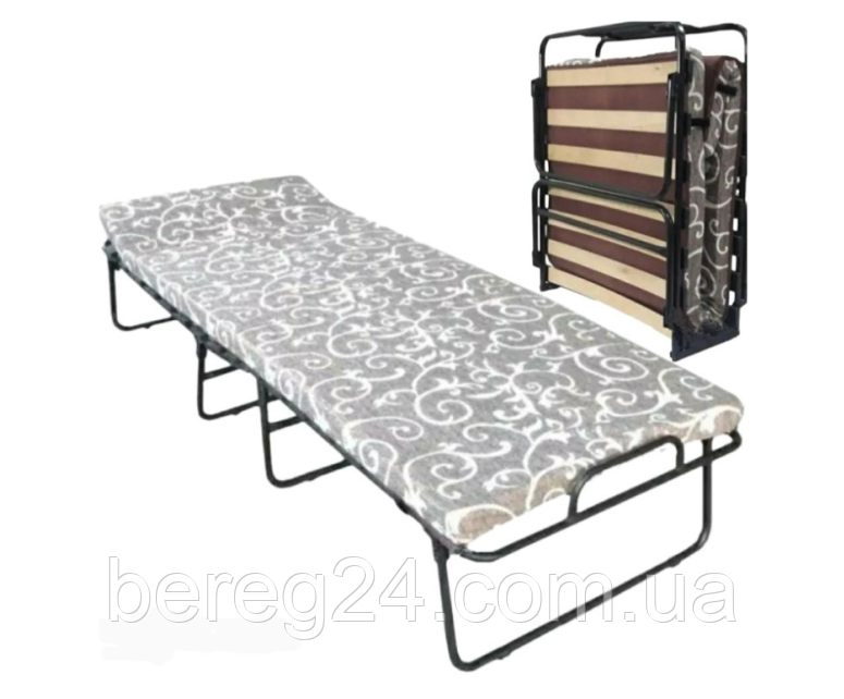Розкладачка на ламелях з матрацом "Ольга"(1950x750x300 мм)