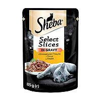 Sheba (Шеба) Select Slices пауч для кошек домашняя птица в соусе 85г*12шт.