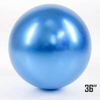 Латексный воздушный шар-гигант без рисунка Show Синий хром, 36" 90 см