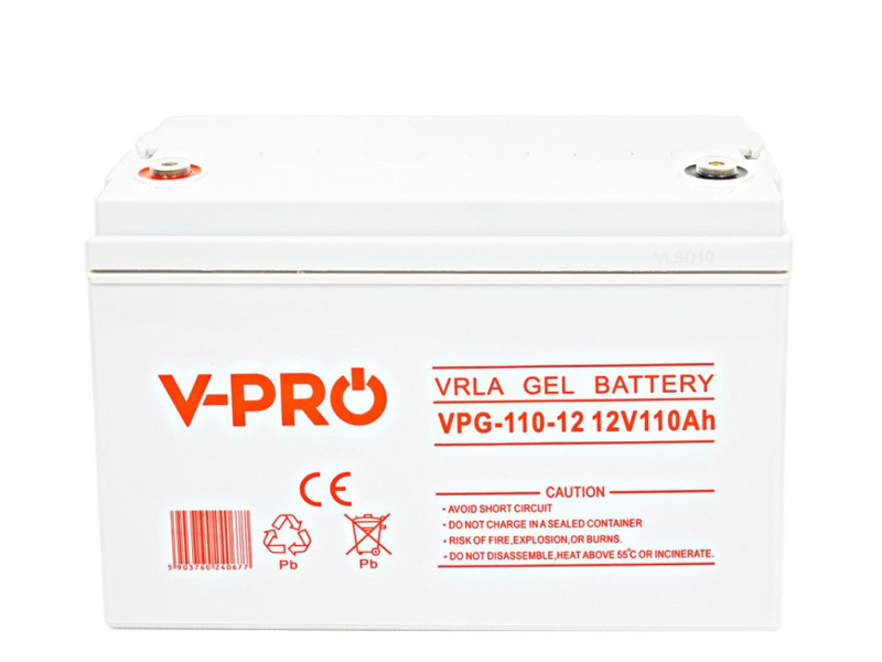 Гелевий акумулятор для ДБЖ Volt Polska 12V 110Ah GEL VPRO PREMIUM (6AKUGEL110)