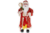 Санта Клаус с подарками и посохом мягкая игрушка под елку 61 см