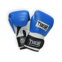 Перчатки боксерские THOR PRO KING 14oz / PU / Сине-бело-черные