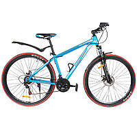 Велосипед SPARK FORESTER 2.0 колеса - 26'', стальная рама - 17'' Голубой SHIMANO переключатели собран на 80%