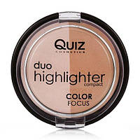 Подвійний хайлайтер для обличчя Quiz Cosmetics Color Focus Duo Highlighter №30
