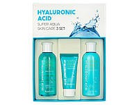 Набір засобів для обличчя з гіалуроновою кислотою Farmstay Hyaluronic Acid Super Aqua Skin Care 3 set