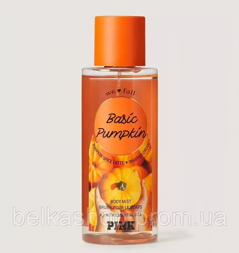 Парфумований спрей для тіла Victoria's Secret Pink Basic Pumpkin Body Mist - фото 1 - id-p1949567057