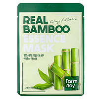 Зволожуюча тканинна маска для обличчя з екстрактом бамбука Farmstay Real Bamboo Essence Mask