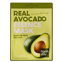 Тканинна маска для обличчя з екстрактом авокадо FarmStay Real Avocado Essence Mask