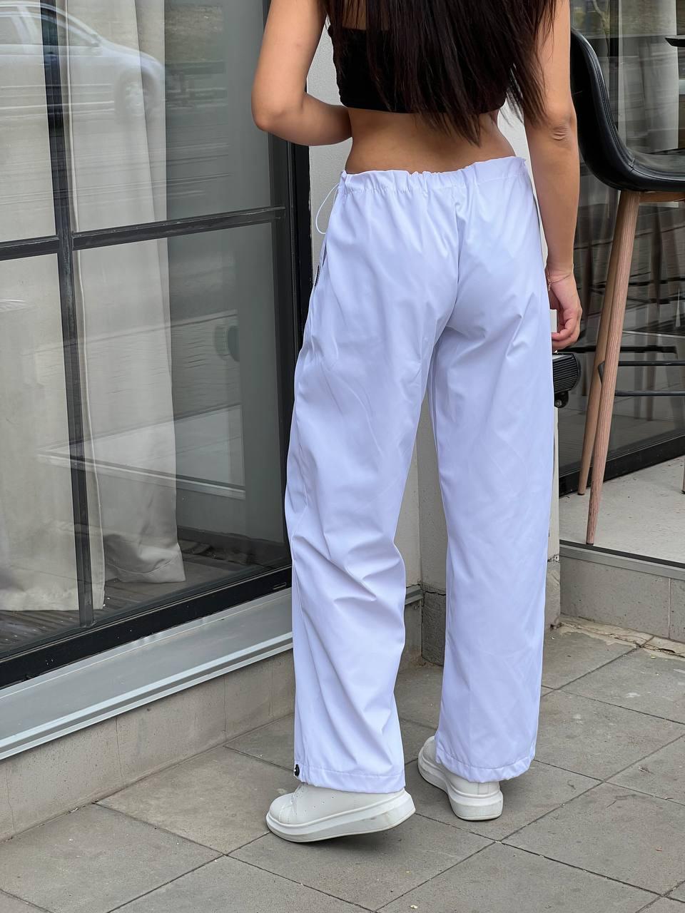 Трендовый штаны карго женские Белый, 44-46 - фото 2 - id-p1949590316
