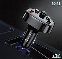 FM-модулятор Avantis ACC03 USB/MP3/12-24В/USB швидке заряджання 18 W 3,0 А/Bluetooth