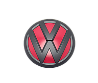 Эмблема решетки радиатора VW Volkswagen Jetta 15-18 facelift 3GD853601B чёрно-красная мат