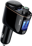 FM модулятор Baseus CCALL-RH01 USB/MP3/12-24В/USB быстрая зарядка 3,4А/Bluetooth 4.2