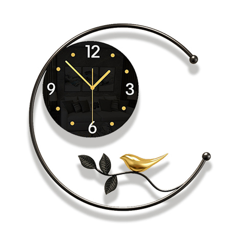 Часы настенные дизайнерские креативные Golden Bird JT21157 / 55x56см черный - фото 9 - id-p1949604180