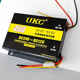 Перетворювач автоінвертор UKC DC/DC 24v-12v 40A