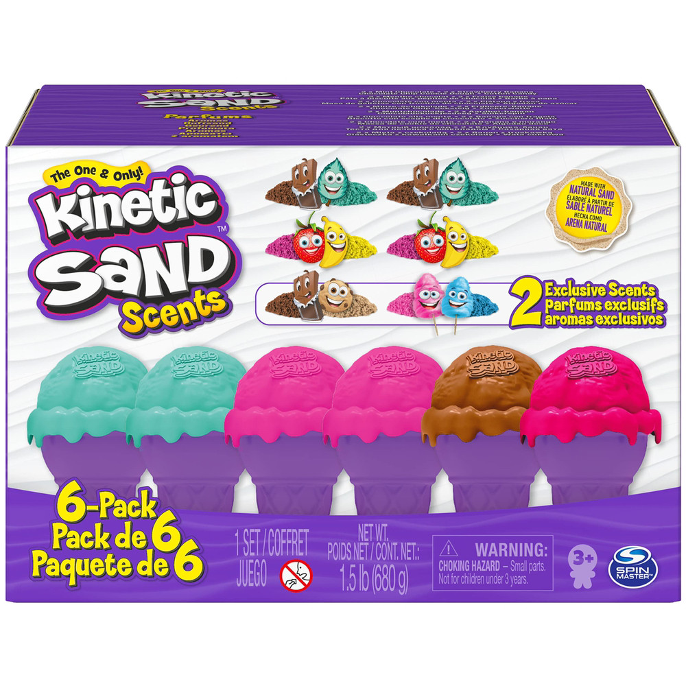 Kinetic Sand Scents, з 24 унціями повністю натурального ароматизованого ігрового піску