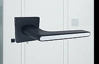 Дверные ручки для межкомнатных (входных) дверей на квадратной розетке TRION ЦАМ RADIANT 49 Black+ white