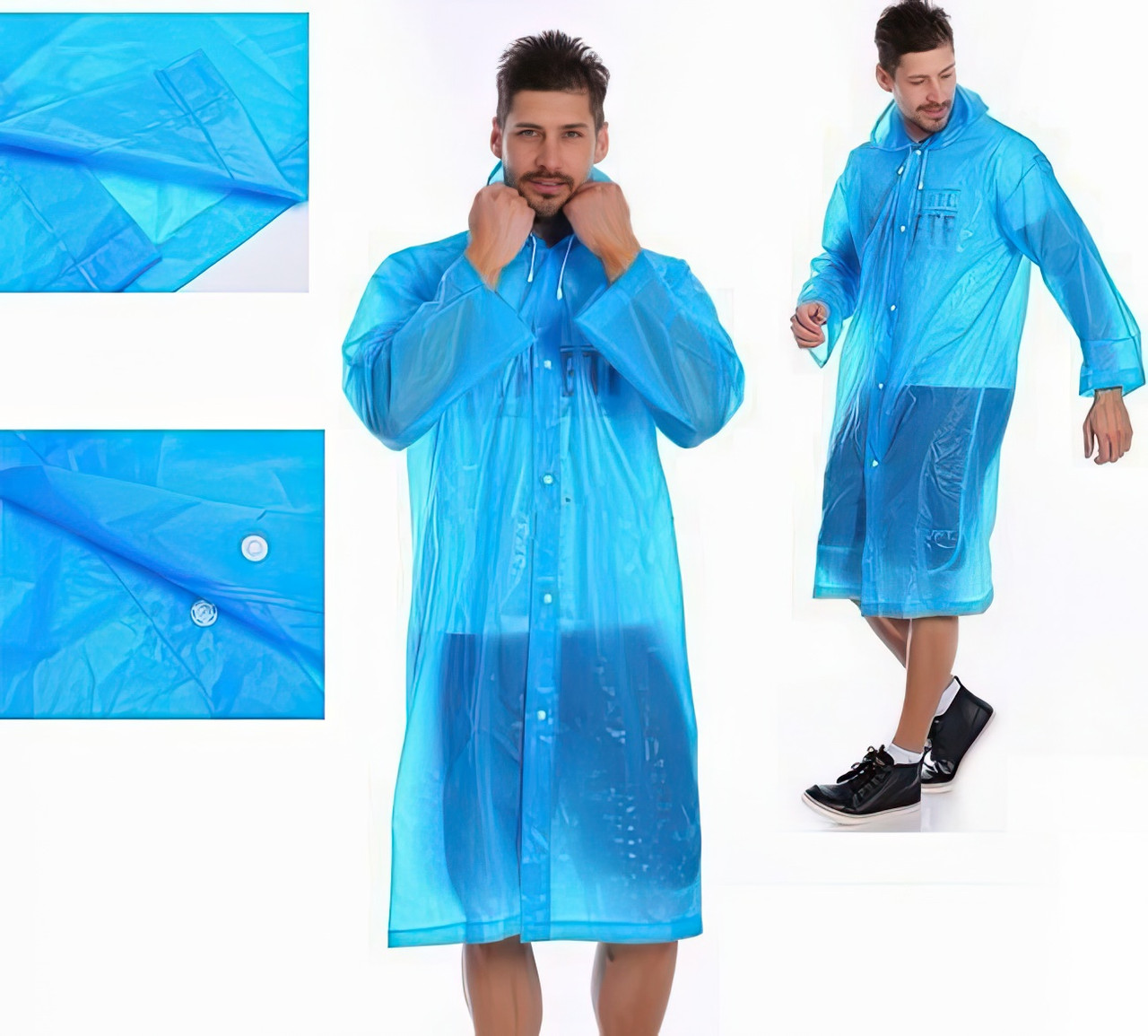 Плащ від дощу Raincoat Блакитний Комплект 2 шт., чоловічий дощовик туристичний | дощовик Чоловий (ST)