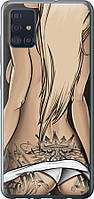 Чехол с принтом для Samsung Galaxy A51 2020 / на самсунг галакси А51 с рисунком Девушка с татуировкой