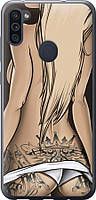 Чехол с принтом для Samsung Galaxy A11 / на самсунг галакси А11 с рисунком Девушка с татуировкой