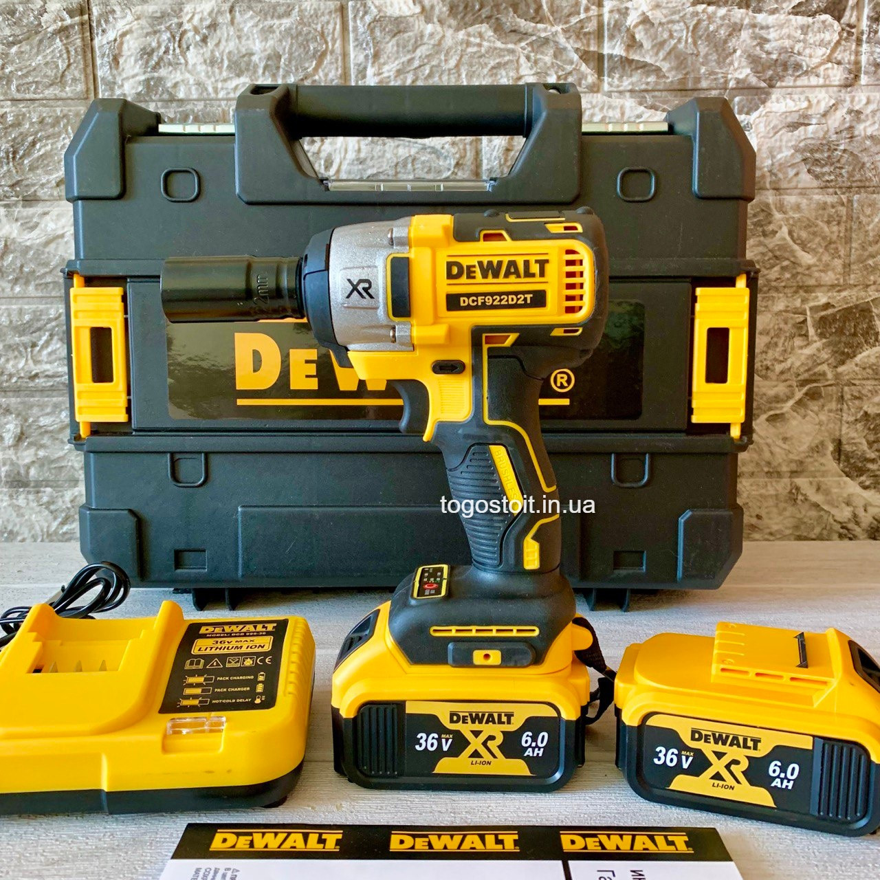 Акумуляторний гайковерт DeWalt DCF922D2T (36V, 6 А) безщітковий гайковерт ударний девольт