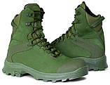 Берці тактичні водостійкі Хакі нубук "BNM", армійські зелені черевики з нубуку для ЗСУ, фото 4