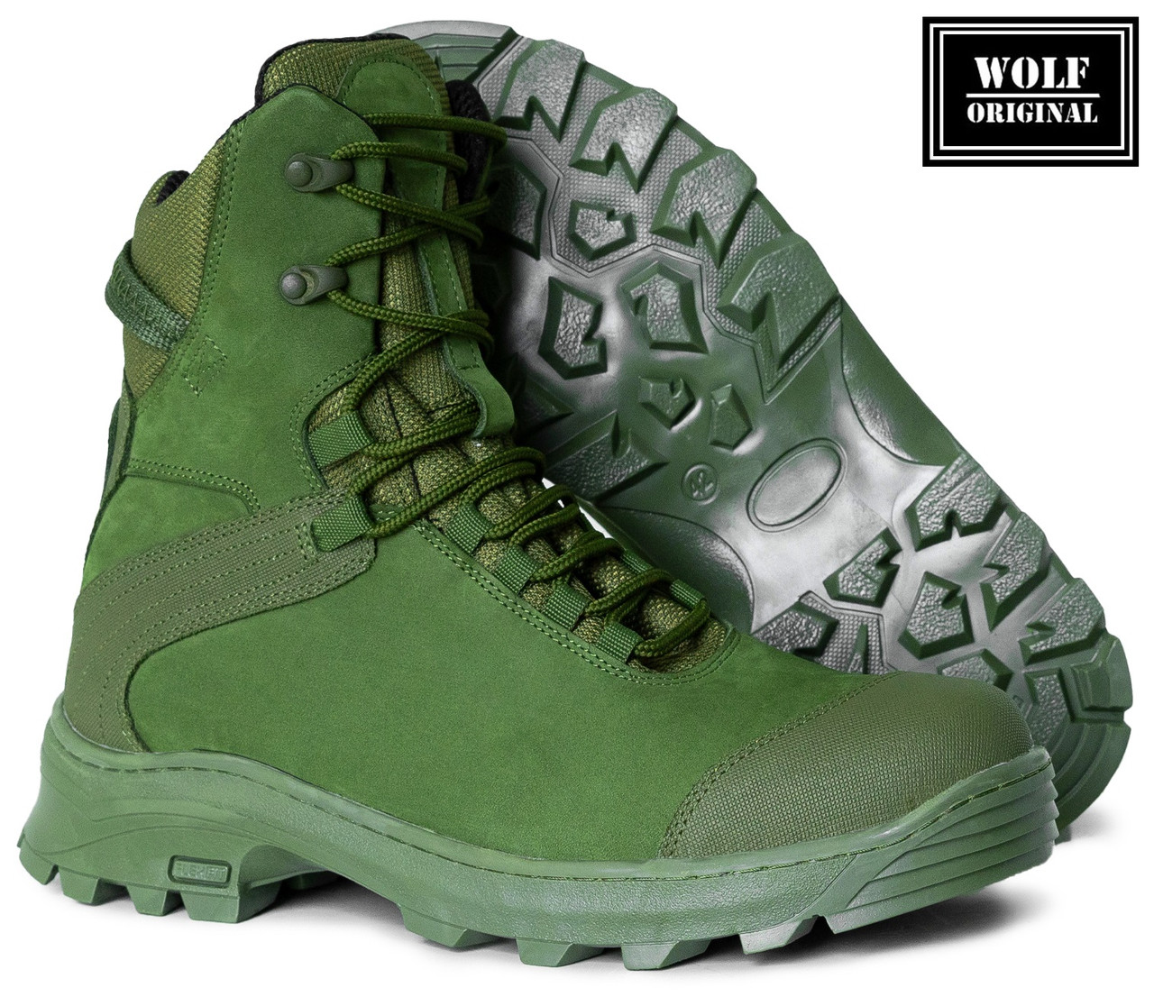 Демісезонні берці Хакі нубук "BNM", армійські тактичні хакі (зелені) черевики з нубуку для ЗСУ