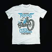 Футболка YOUstyle Riders legendary custom motors 1071 White