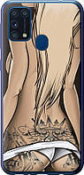 Чехол с принтом для Samsung Galaxy M31 / на самсунг галакси М31 с рисунком Девушка с татуировкой