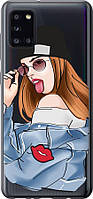 Чехол с принтом для Samsung Galaxy A31 / на самсунг галакси А31 с рисунком Девушка v3