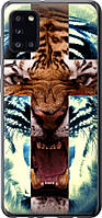 Чехол с принтом для Samsung Galaxy A31 / на самсунг галакси А31 с рисунком Злой тигр