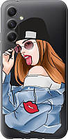 Чехол с принтом для Samsung Galaxy A34 / на самсунг галакси А34 с рисунком Девушка v3