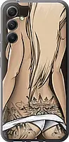 Чехол с принтом для Samsung Galaxy A34 / на самсунг галакси А34 с рисунком Девушка с татуировкой
