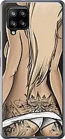 Чехол с принтом для Samsung Galaxy A42 / на самсунг галакси А42 с рисунком Девушка с татуировкой