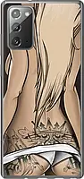 Чехол с принтом для Samsung Galaxy Note 20 / на самсунг галакси ноте 20 с рисунком Девушка с татуировкой