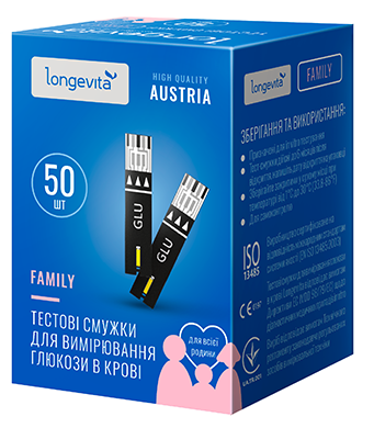 Тест смужки Longevita Family 50 шт.