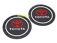 Toyota Антискользящие силиконовые коврики в подстаканник Тойота