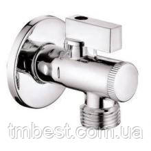 Кран приладовий кутовий з фільтром Gross 1/2" х 3/4", фото 1