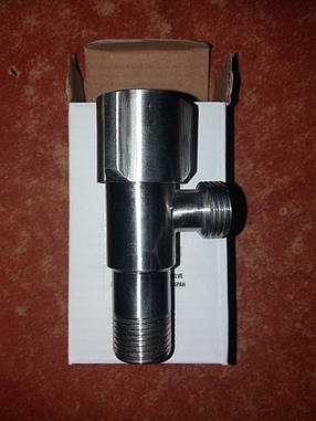 Приладовий кран Gross 1/2" х 1/2" кутовий 518 SS нержавіюча сталь AISI 304, фото 2