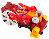 Дикі Скричери 2-й сезон Машинка трансформер Screechers Wild Original S2 Ендлес Файер Трицератопс Endless Fire, фото 4