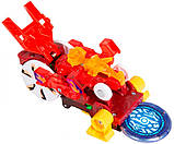 Дикі Скричери 2-й сезон Машинка трансформер Screechers Wild Original S2 Ендлес Файер Трицератопс Endless Fire, фото 6