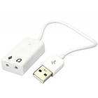 Звукова карта USB 2.0, 7.1, Dynamode C-Media 108 White, 90 дБ, Xear 3D, Box (USB-SOUND7-WHITE) (код 617081)
