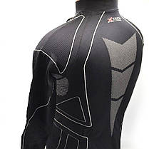 Термокофта з комірцем (лонгслів) X TECH Maglia Race 3 Munica Lunga lupetto Nero L/XL Чорна, фото 6